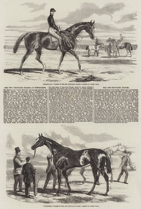 De två tusen insatserna på Newmarket av Harry Hall