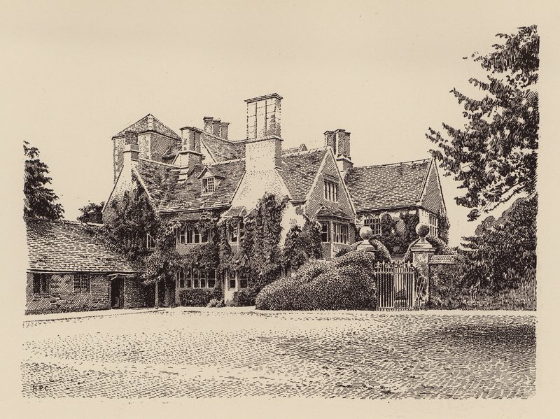 Cote House, Bampton, Oxfordshire (färg litho) av Harry Percy Clifford
