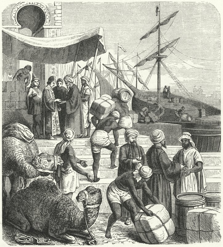 Arabiska handlare (gravyr) av Heinrich Leutemann