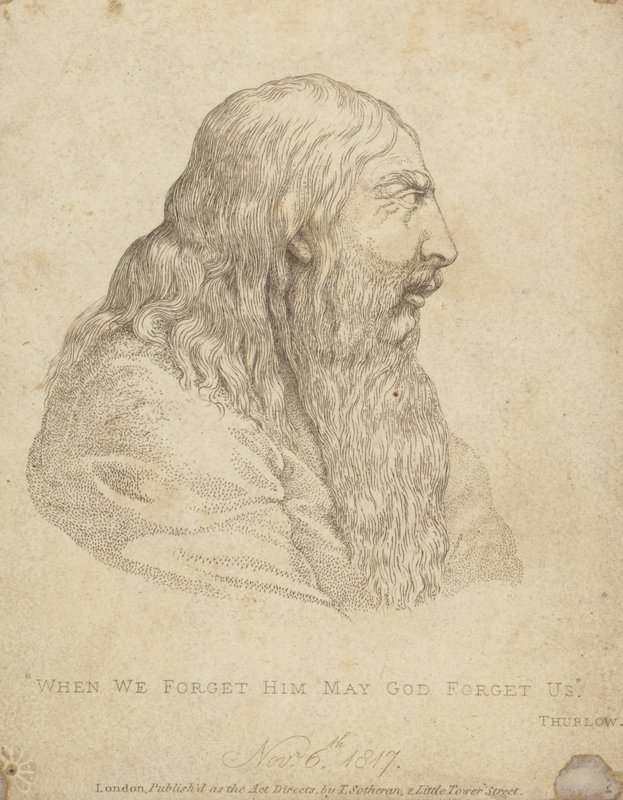 Kung George III på ålderns höst, 1817 av Henri after Meyer