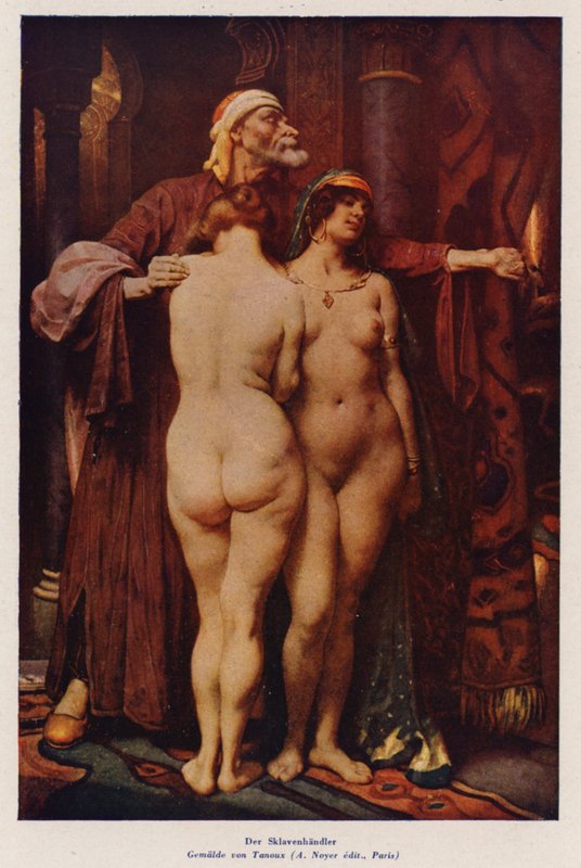 Slavmarknaden (oljemålning) av Henri Adrien Tanoux