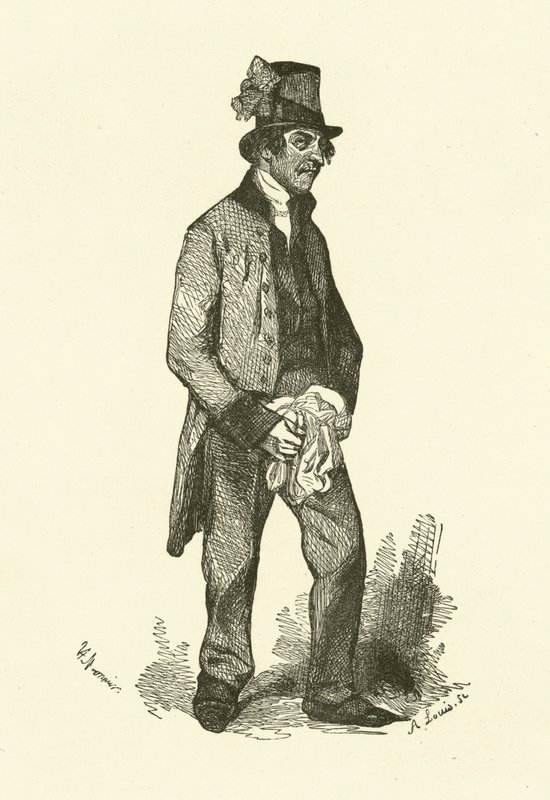 The Mute (gravyr) av Henri Bonaventure (after) Monnier