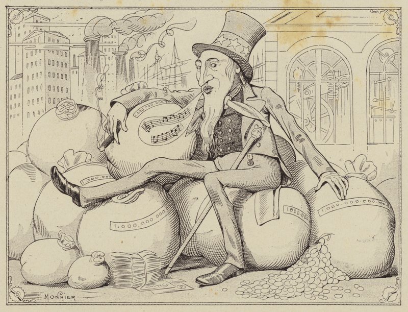 Uncle Sam (litho) av Henri Bonaventure (after) Monnier