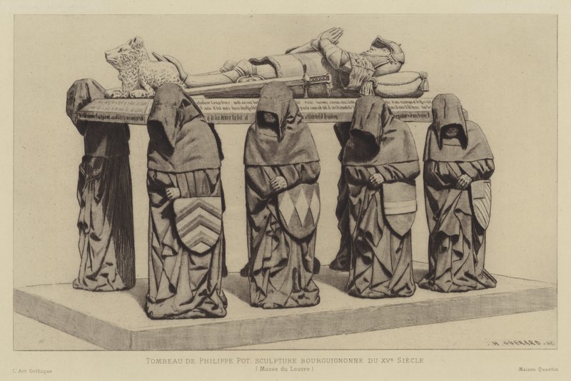 Tomb of Philippe Pot, Grand Seneschal of Burgundy, 1400-talet av Henri Charles Guérard