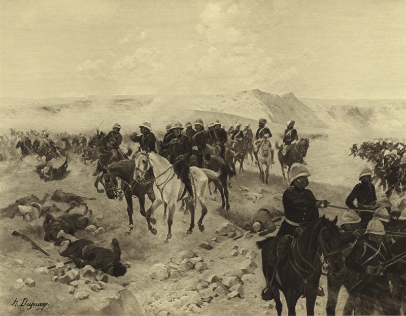 Slaget vid Kandahar, 1879 (gravyr) av Henri Louis Dupray
