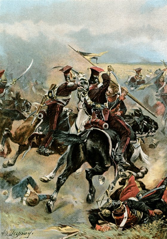 Den lätta hästen vid Wagram av Henri Louis Dupray