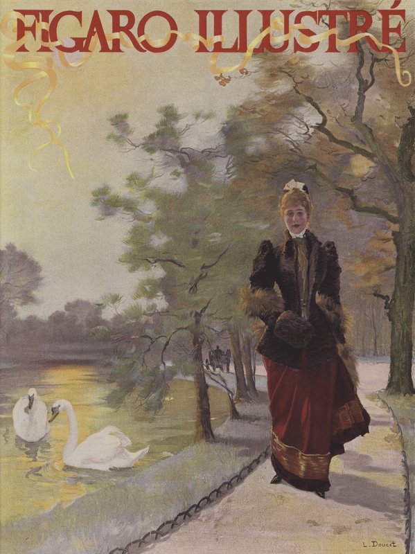Omslag till Le Figaro Illustre, februari 1891 av Henri Lucien Doucet