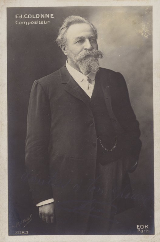 Edouard Colonne, fransk dirigent och violinist (1838-1910) (svartvitt foto) av Henri Manuel