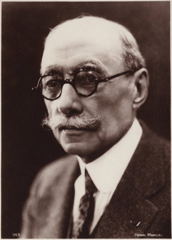 Porträtt av Andre Messager (s/v foto) av Henri Manuel