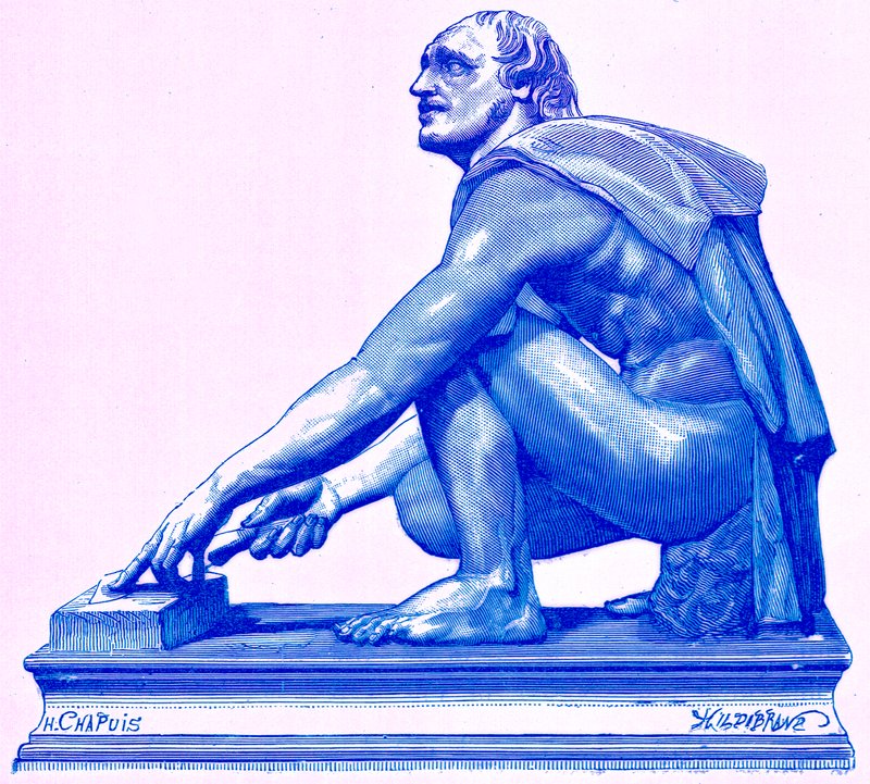 Kvarnen, illustration ur "History of Rome" av Victor Duruy, publicerad 1884 (digitalt förbättrad bild) av Henri Theophile Hildibrand