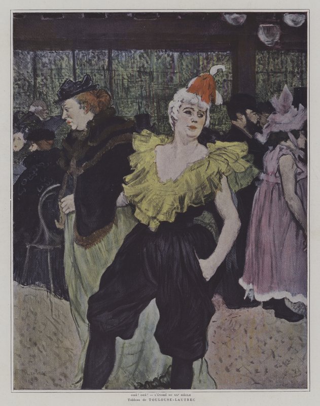 Clownessen Cha-U-Kao vid Moulin Rouge av Henri de Toulouse Lautrec