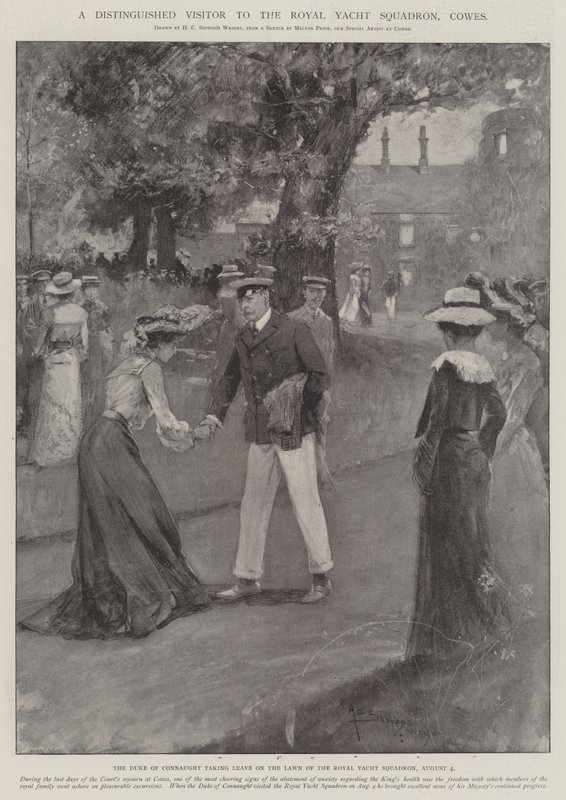 En framstående besökare till Royal Yacht Squadron, Cowes av Henry Charles Seppings Wright