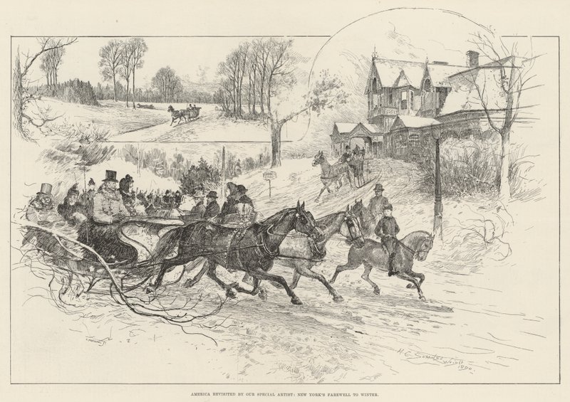 Amerika återupptäckt av vår speciella konstnär, New Yorks Farewell to Winter av Henry Charles Seppings Wright