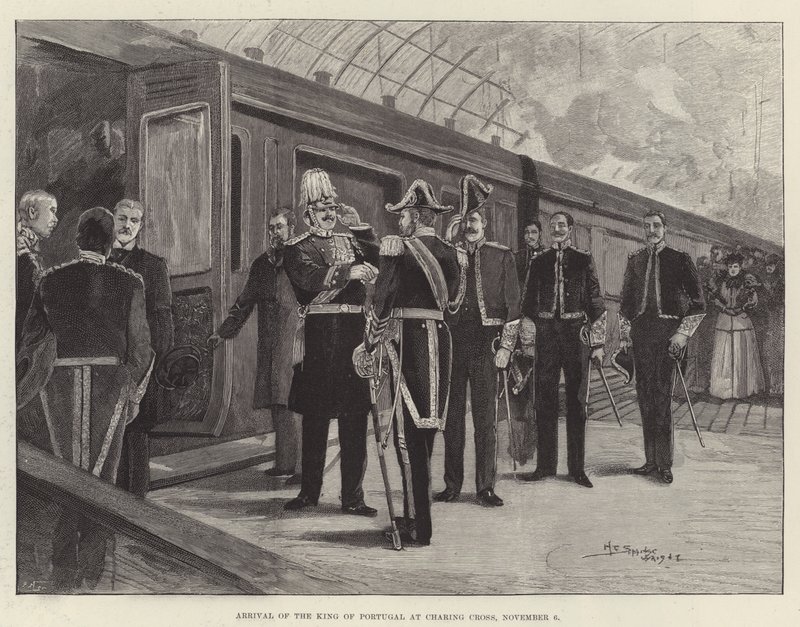 Ankomst av kungen av Portugal vid Charing Cross, 6 november av Henry Charles Seppings Wright