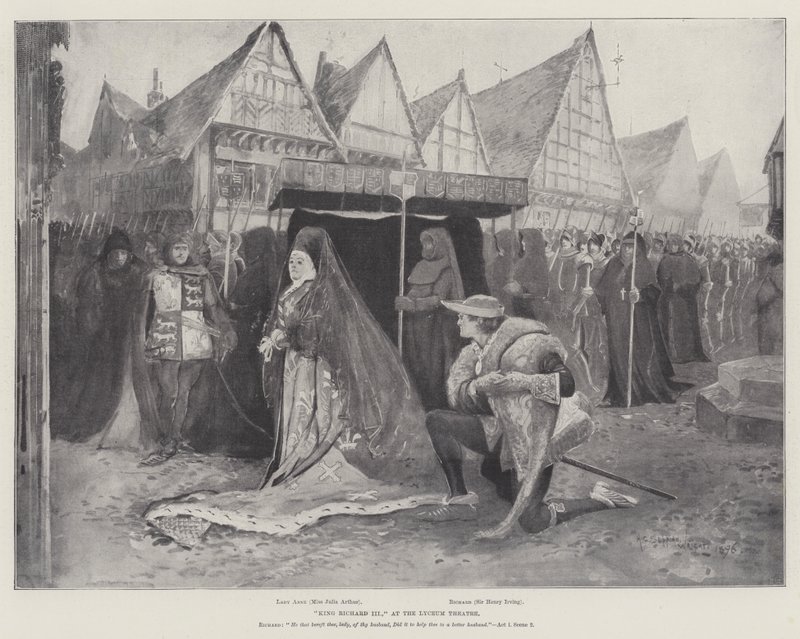 Kung Richard III, på Lyceum Theatre av Henry Charles Seppings Wright
