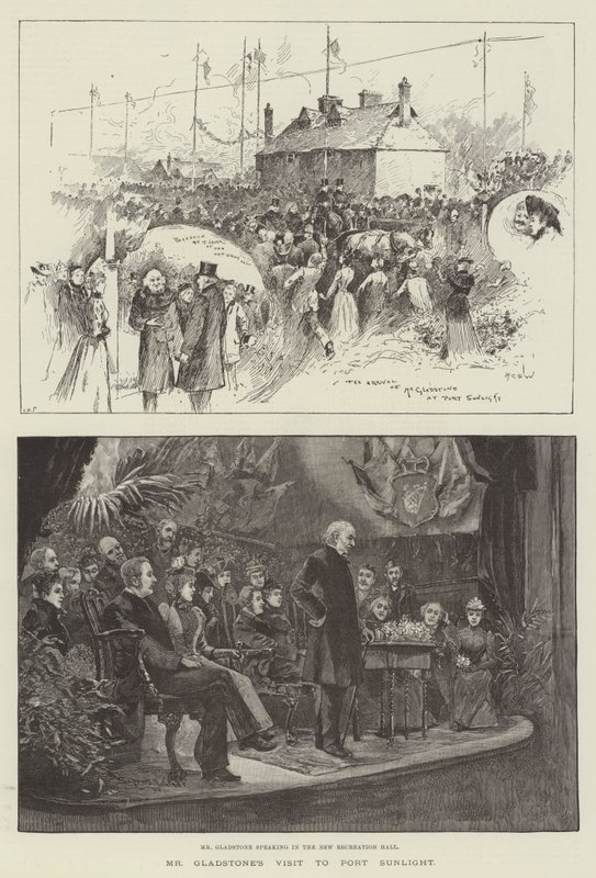 Mr Gladstones besök i Port Sunlight av Henry Charles Seppings Wright