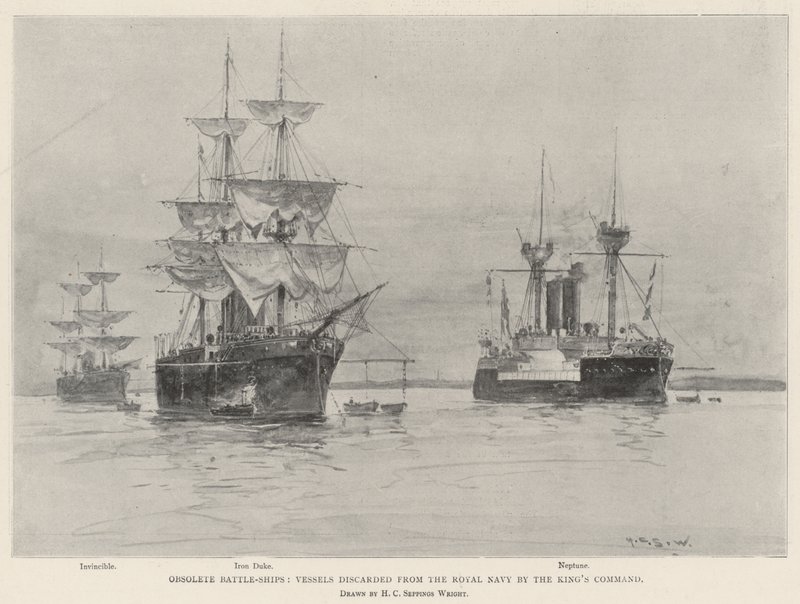 Föråldrade stridsfartyg, fartyg kasserade från Royal Navy av kungens kommando av Henry Charles Seppings Wright