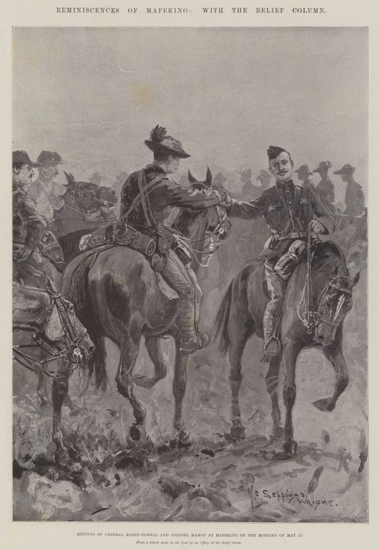 Mafekings minnen, med reliefkolonnen av Henry Charles Seppings Wright