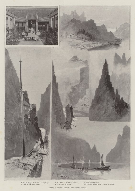 Scener i centrala Kina, Ichang Gorges av Henry Charles Seppings Wright