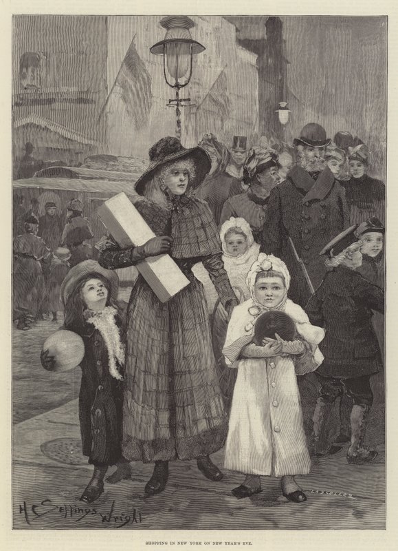 Shopping i New York på nyårsafton av Henry Charles Seppings Wright