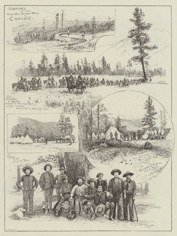 Skisser över den nordvästra polisen i Kanada av Henry Charles Seppings Wright