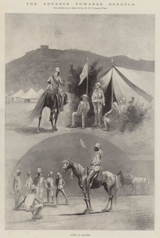 Framryckningen mot Dongola, scener vid Akasheh av Henry Charles Seppings Wright