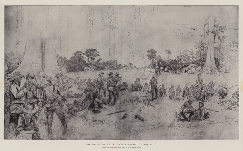 Slaget om Benin, samlas runt amiralen! av Henry Charles Seppings Wright