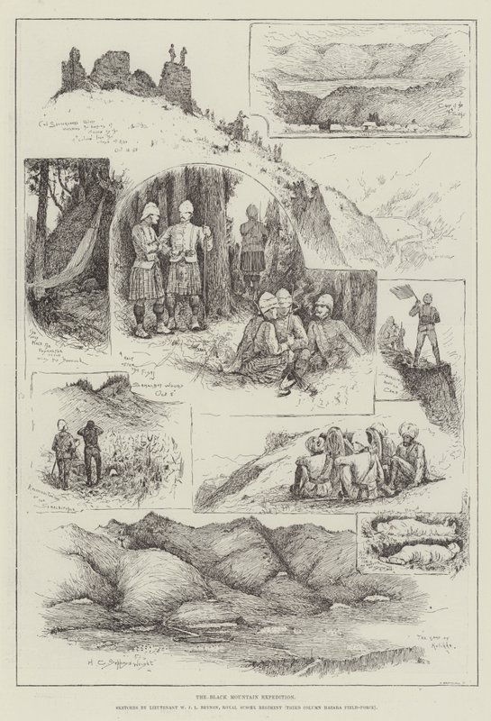 The Black Mountain Expedition gravyr av Henry Charles Seppings Wright