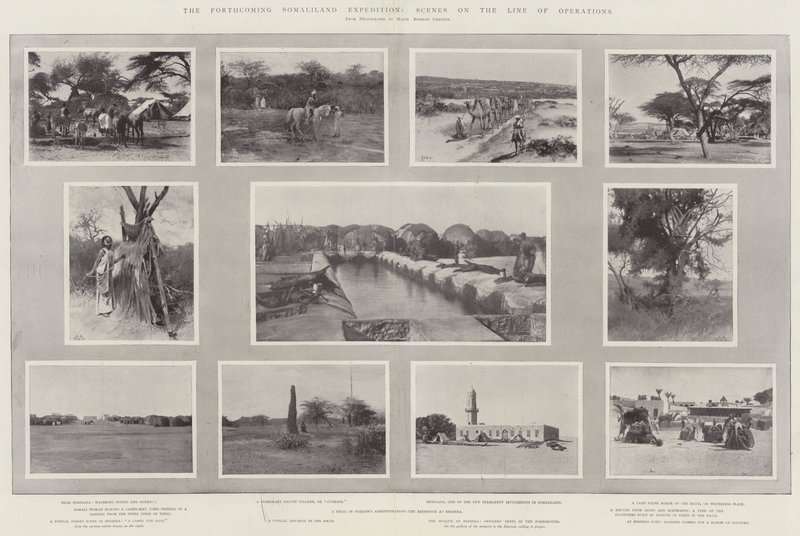 Den kommande expeditionen till Somaliland, scener från operationslinjen av Henry Charles Seppings Wright