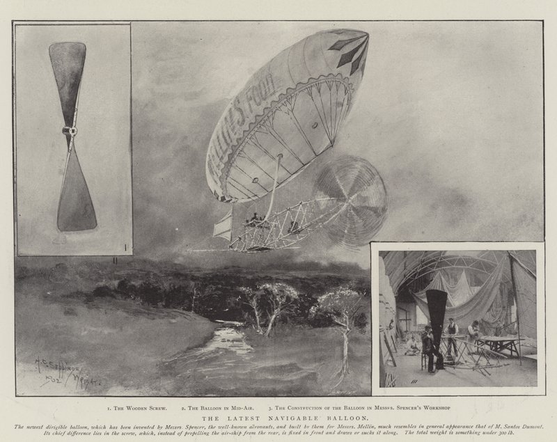 Den senaste navigerbara ballongen av Henry Charles Seppings Wright