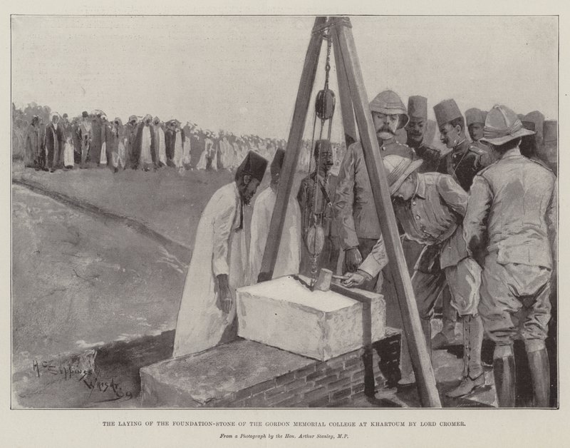 Nedläggningen av grundstenen till Gordon Memorial College i Khartoum av Lord Cromer av Henry Charles Seppings Wright