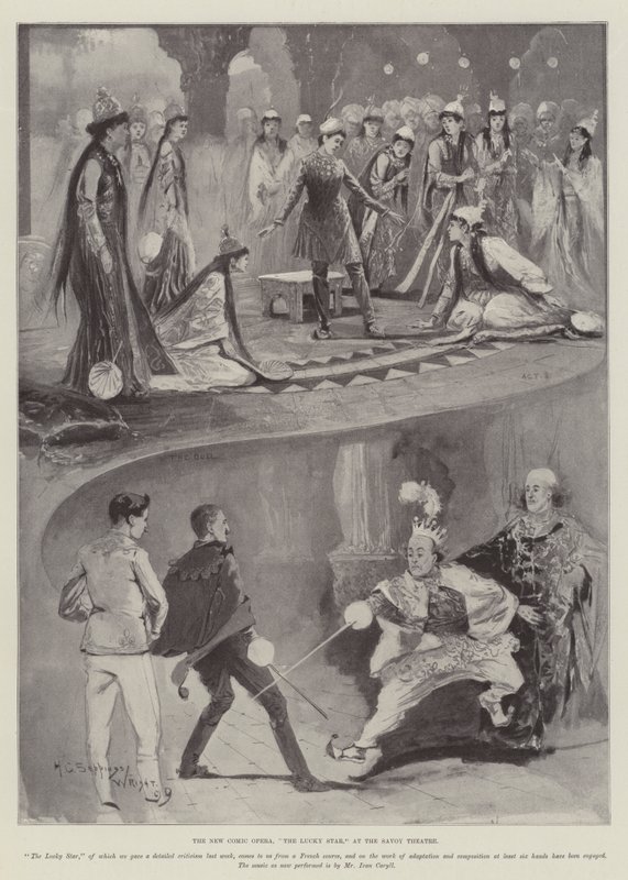Den nya komiska operan, The Lucky Star, på Savoy Theatre av Henry Charles Seppings Wright