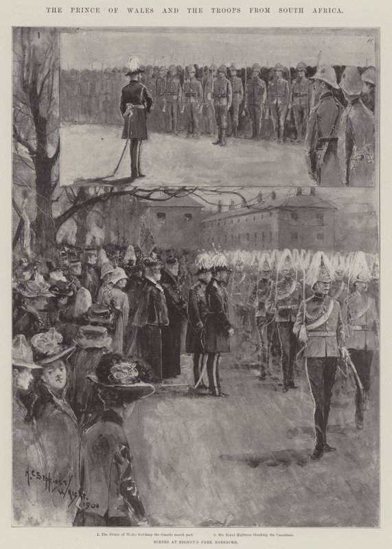 Prinsen av Wales och trupperna från Sydafrika av Henry Charles Seppings Wright
