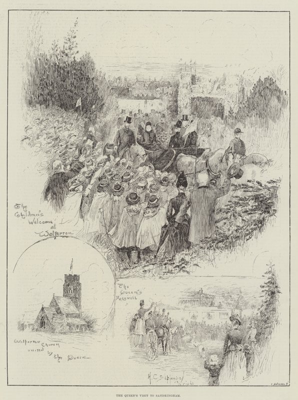 Drottningens besök i Sandringham av Henry Charles Seppings Wright