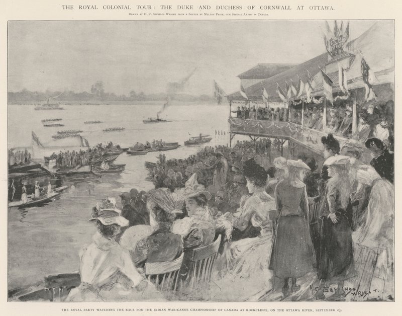 Royal Colonial Tour, hertigen och hertiginnan av Cornwall i Ottawa av Henry Charles Seppings Wright