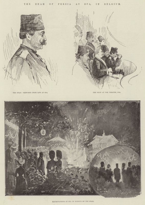 Shahen av Persien på Spa, i Belgien av Henry Charles Seppings Wright