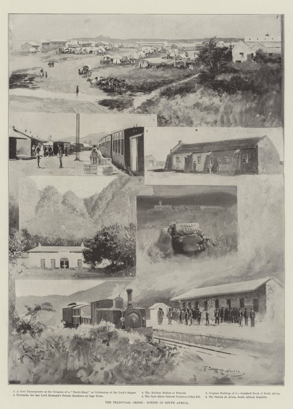 Transvaal-krisen, scener i Sydafrika av Henry Charles Seppings Wright