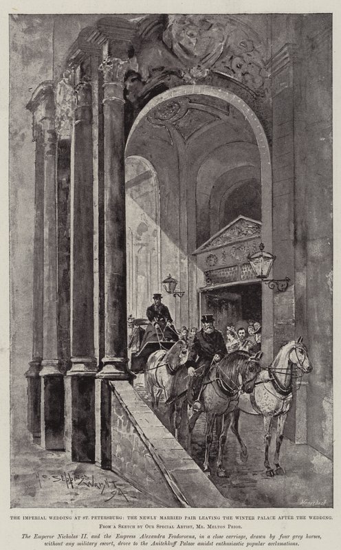 Nicholas II, tsar av Rysslands bröllop av Henry Charles Seppings Wright