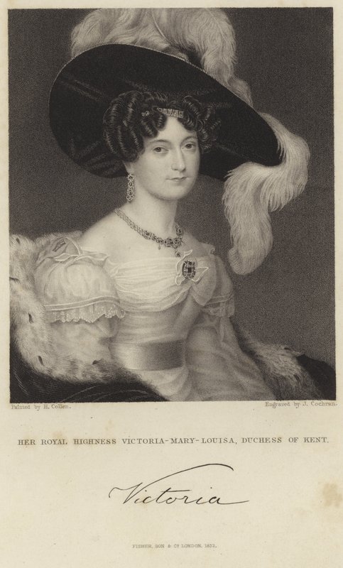 Porträtt av prinsessan Victoria av Saxe-Coburg-Saalfeld av Henry Collen