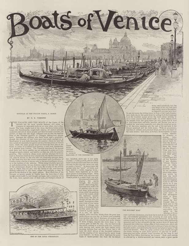 Båtar i Venedig av Henry Edward Tidmarsh