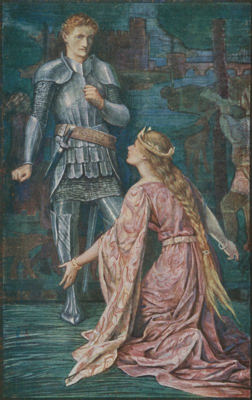 Guenevere och Sir Bors av Henry Justice Ford