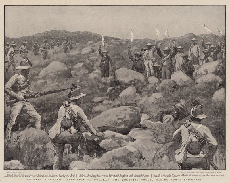 Överste Pilchers expedition till Douglas, kolonialtrupperna tar fyrtio fångar av Henry Marriott Paget