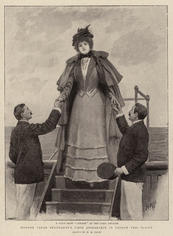 Madame Sarah Bernhardts första framträdande i London denna säsong av Henry Marriott Paget