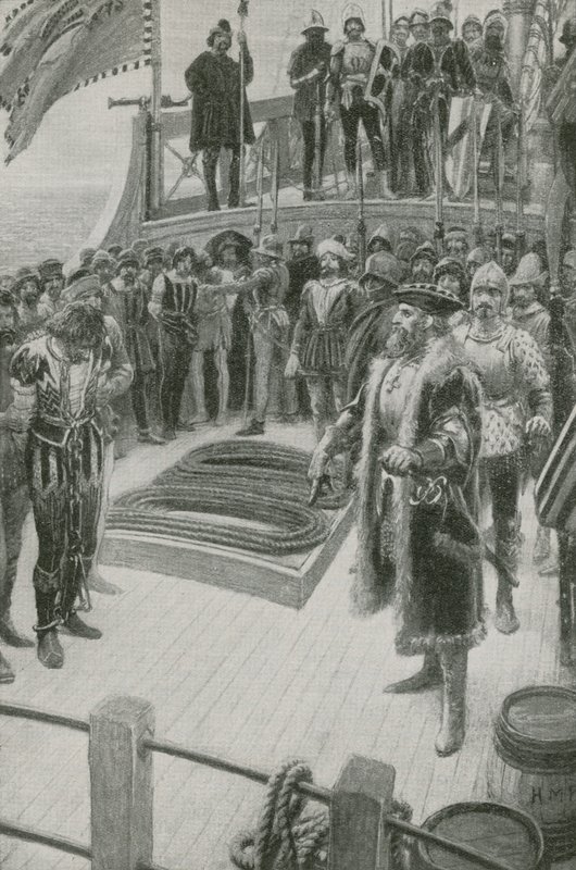 Magellan stoppar myteriet av Henry Marriott Paget