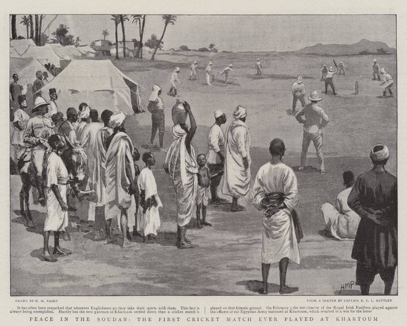 Peace in the Soudan, den första cricketmatchen någonsin i Khartoum av Henry Marriott Paget