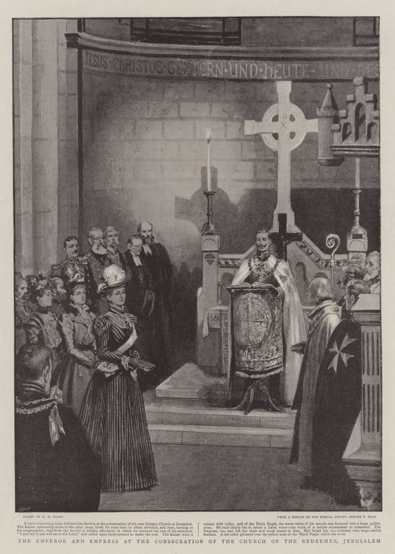 Kejsaren och kejsarinnan vid invigningen av Frälsarens kyrka, Jerusalem av Henry Marriott Paget