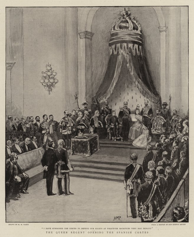 Drottningregenten öppnar de spanska Cortes av Henry Marriott Paget
