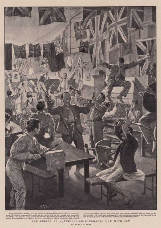 The Relief of Mafeking, Charterhouse Mad with Joy av Henry Marriott Paget