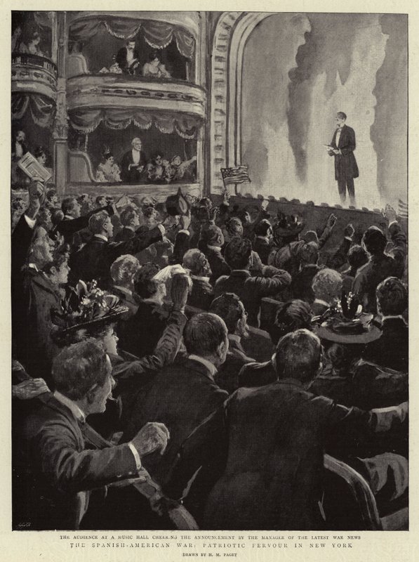 Det spansk-amerikanska kriget, patriotisk glöd i New York av Henry Marriott Paget