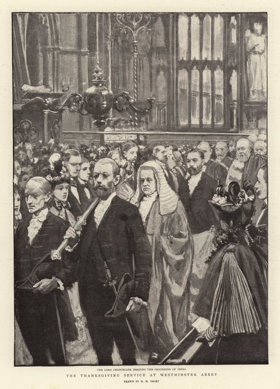 Tacksägelsegudstjänsten i Westminster Abbey av Henry Marriott Paget